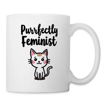 Purrfectly Feminist Cats Saying - Mug - white - Right
