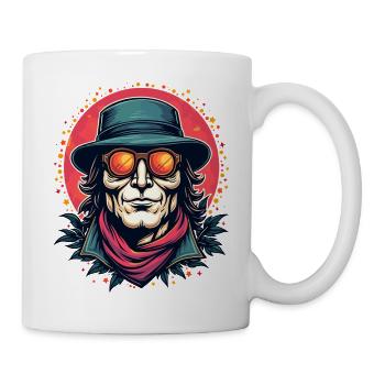 Mystical hipster with sunglasses - Mug - white - Right