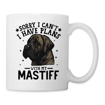 Majestätische Mastiff-Porträtillustration - Tasse - Weiß - Rechts