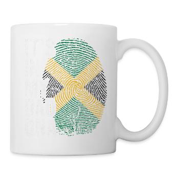 Jamaican Dad Footprint Jamaican Flag - Mug - white - Right
