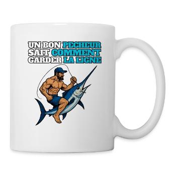 Ein guter Fischer weiß, wie man die Leine hält - Tasse - Weiß - Rechts