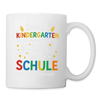 Merci à la maternelle Bonjour à l'école Inscription - Mug blanc - blanc - Droite