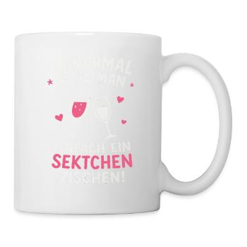Le vin mousseux siffle en disant drôle - Mug blanc - blanc - Droite
