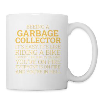 Garbage Collector Riding A Bike - Mug - white - Right