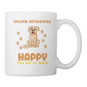Golden Retriever Rends-moi heureux Chien Illustration - Mug blanc - blanc - Droite