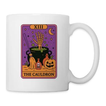XIII Halloween Tarotkarte Der Kessel - Tasse - Weiß - Rechts