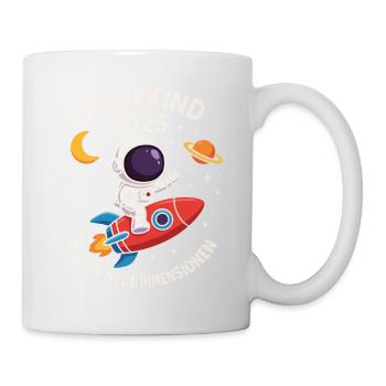 Schulkind 2025 Astronaut Rakete - Tasse - Weiß - Rechts
