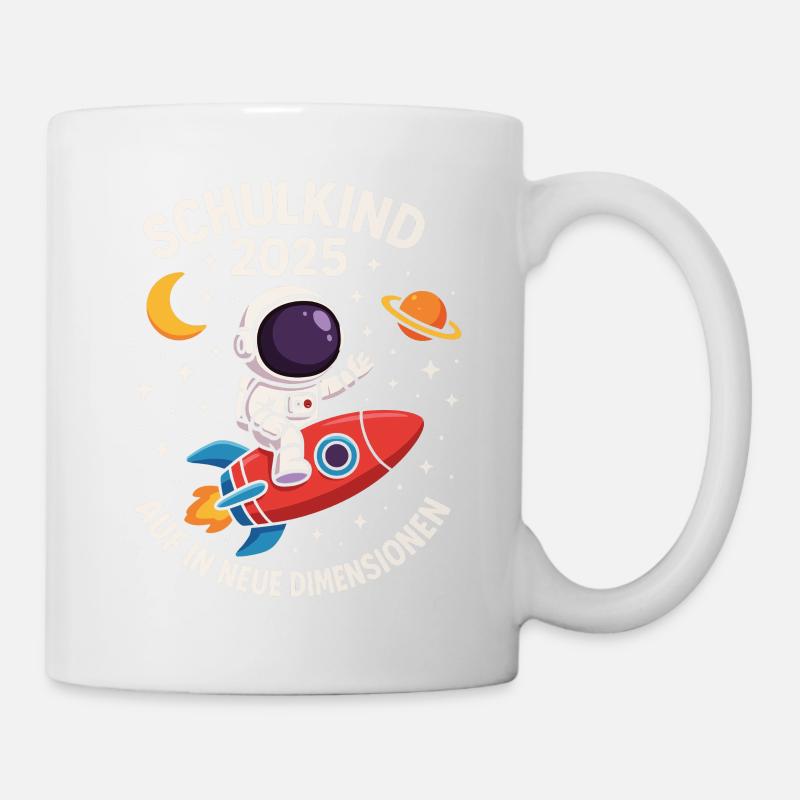 Schulkind 2025 Astronaut Rakete - Tasse - Weiß