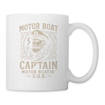 Bateau à moteur Capitaine Vintage Sailor - Mug blanc - blanc - Droite