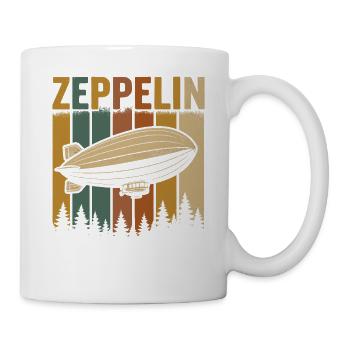 Zeppelin Airship with Retro Stripes - Mug - white - Right