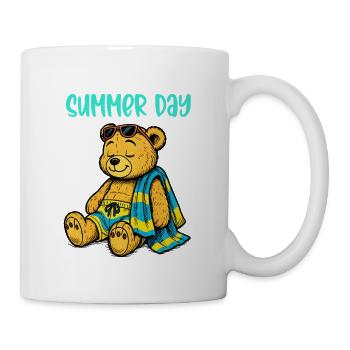 Weck mich auf, wenn es Sommertag ist – Urlaubshumor - Tasse - Weiß - Rechts