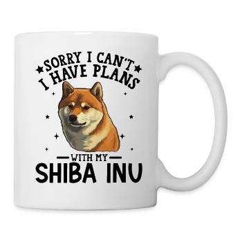 Playful Shiba Inu Face Illustration - Mug - white - Right