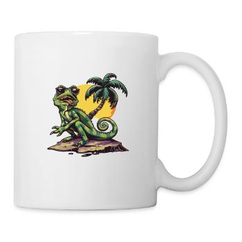 Vacances d’été Chameleon - Mug blanc - blanc - Droite