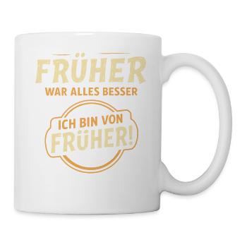 Avant, tout allait mieux, - Mug blanc - blanc - Droite