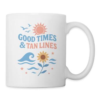 Good Times Tan Lines Cadeau de vacances d’été - Mug blanc - blanc - Droite