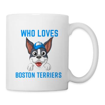 Boston Terrier Garçon Love T-Shirt Graphique - Mug blanc - blanc - Droite