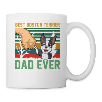 Boston Terrier Papa Ever T-Shirt Design - Tasse - Weiß - Rechts
