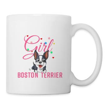 Never Stand Between a Girl and Her Boston Terrier - Mug - white - Right