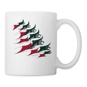 Manta Ray School – Elegant Underwater World - Mug - white - Right