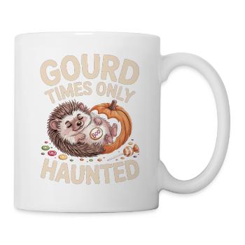 Cute hedgehog with pumpkin Halloween design - Mug - white - Right