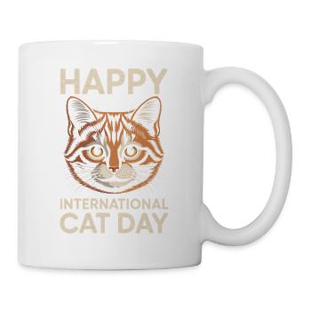 Alles Gute zum Internationalen Tag der Katze - Tasse - Weiß - Rechts