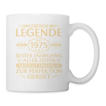 50th birthday - Living legend since 1975 - Mug - white - Right