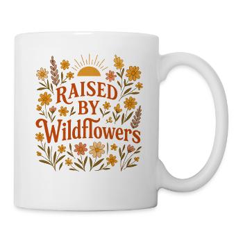 Élevé par Wildflowers Bobo Wildblumen Bohemian - Mug blanc - blanc - Droite