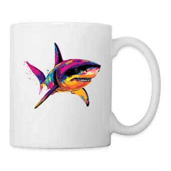 Shark Shark Tiger Shark Diver Cute Sharks Great White Shark - Mug - white - Right