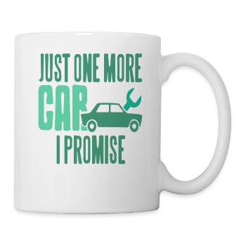 Just One More Car Funny Auto Collector Quote - Mug - white - Right
