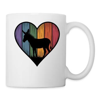 Colorful Donkey Heart - Mug - white - Right