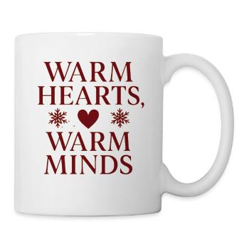 Warm Hearts Warm Thoughts Saying - Mug - white - Right