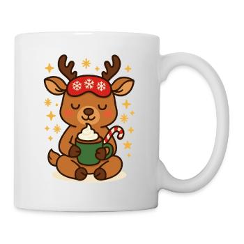 Sweet Reindeer with Cocoa Christmas - Mug - white - Right