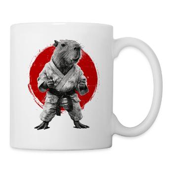 Karaté, Judo, Arts martiaux japonais, Capybara - Mug blanc - blanc - Droite