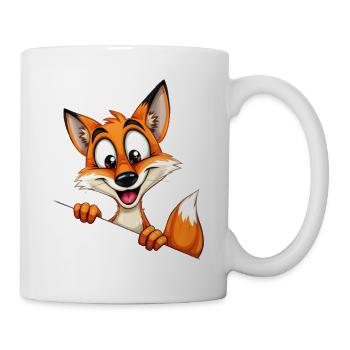 Cute fox cartoon print - Mug - white - Right