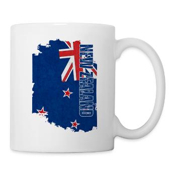 Drapeau néo-zélandais, grunge vintage - Mug blanc - blanc - Droite