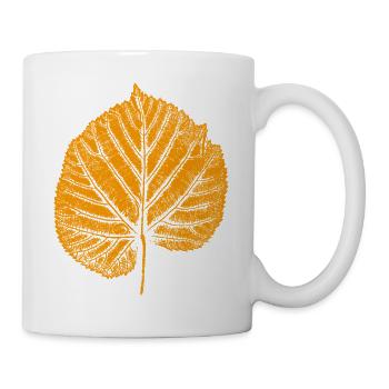 feuille de tilleul - Mug blanc - blanc - Droite