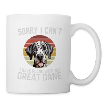 Tut mir leid, ich kann keine Deutsche Dogge entwerfen - Tasse - Weiß - Rechts