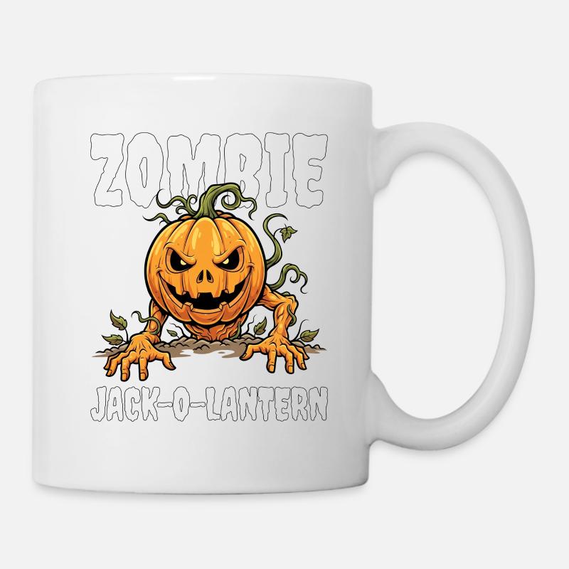 ZOMBIE JACK-O-LANTERN - ZOMBIE HALLOWEEN - Tasse - Weiß