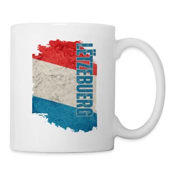 Drapeau du Luxembourg, j’adore le Luxembourg - Mug blanc - blanc - Droite