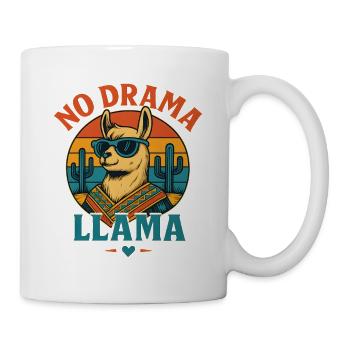 Cool Llama with sunglasses and desert scene - Mug - white - Right
