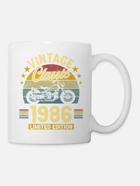 1986 Biker 40th Birthday Man - Mug - white