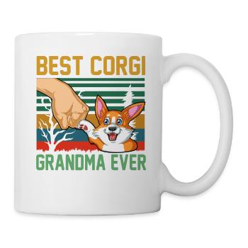 Bestes Corgi Oma aller Zeiten Muttertagsgeschenk - Tasse - Weiß - Rechts