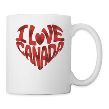 Heart with love for Canada - Mug - white - Right