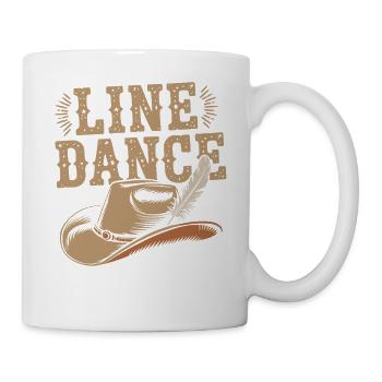Conception de danse en ligne de cow-boy occidental - Mug blanc - blanc - Droite