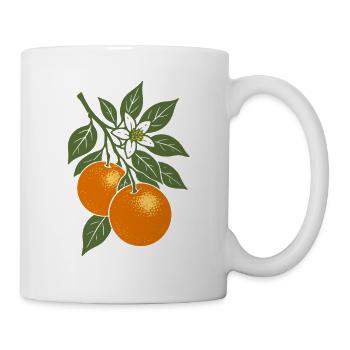 Oranges - fruits frais - cadeau de fruits - Mug blanc - blanc - Droite