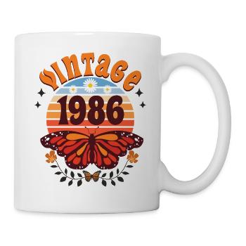 1986 Butterfly 40th Birthday Woman - Mug - white - Right