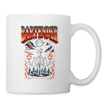 Bartender Halloween barman bartender - Mug - white - Right