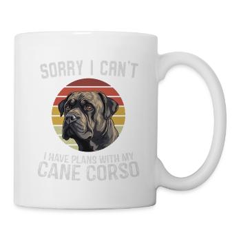 Cane Corso Apology Graphic T-Shirt - Mug - white - Right