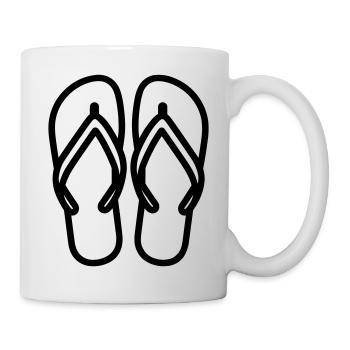 Flip-Flops - Tasse - Weiß - Rechts