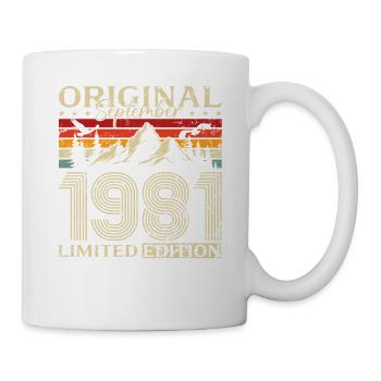 44th Birthday Vintage September Vintage 1981 - Mug - white - Right